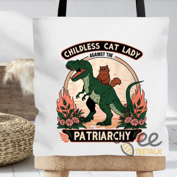 Kamala Harris 2024 Childless Cat Lady Against The Patriarchy Tote Bag beeteetalk 2