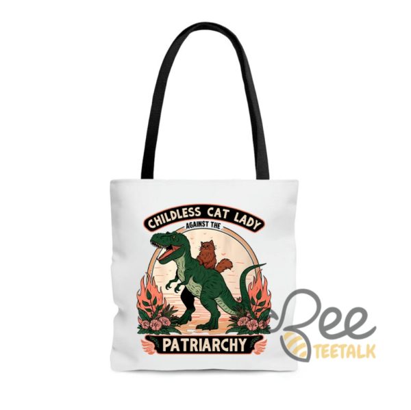 Kamala Harris 2024 Childless Cat Lady Against The Patriarchy Tote Bag beeteetalk 3