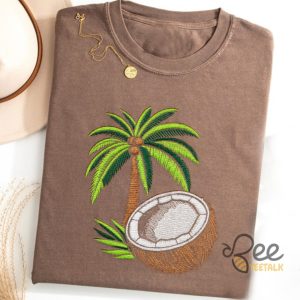 Kamala Harris Coconut Tree Embroidered T Shirt beeteetalk 2