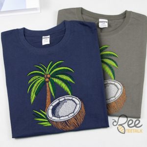 Kamala Harris Coconut Tree Embroidered T Shirt beeteetalk 3