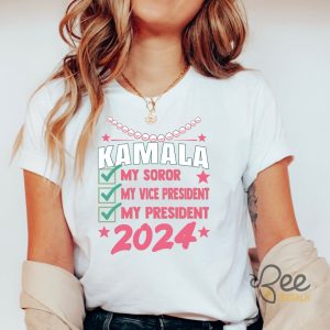 My Madam President Kamala Harris Shirt Chucks And Pearls 2024 beeteetalk 3