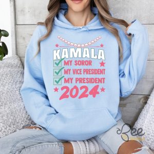 My Madam President Kamala Harris Shirt Chucks And Pearls 2024 beeteetalk 4