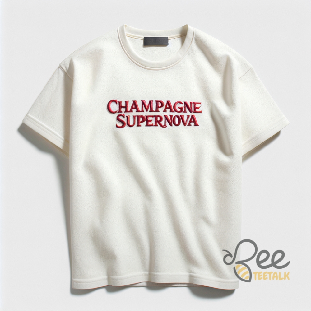 Red Champagne Supernova Oasis Embroidered Tshirt Sweatshirt Hoodie