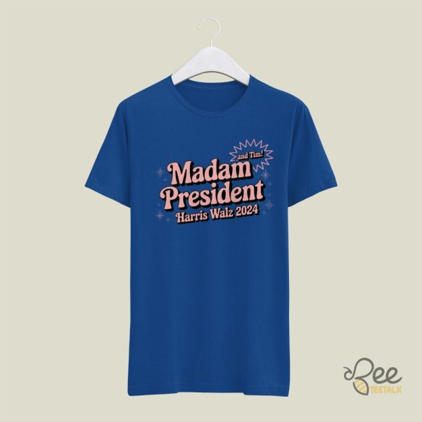 Barbie Style Madam President Kamala And Tim Shirt Harris Walz 2024 Tee beeteetalk 3