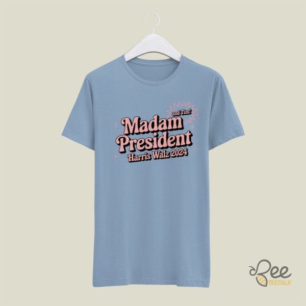 Barbie Style Madam President Kamala And Tim Shirt Harris Walz 2024 Tee beeteetalk 4