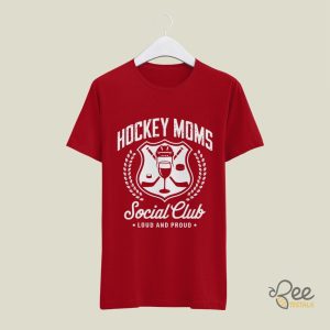 Hockey Moms Social Club Shirt Sports Mom Loud And Proud Graphic Crewneck Tee beeteetalk 5