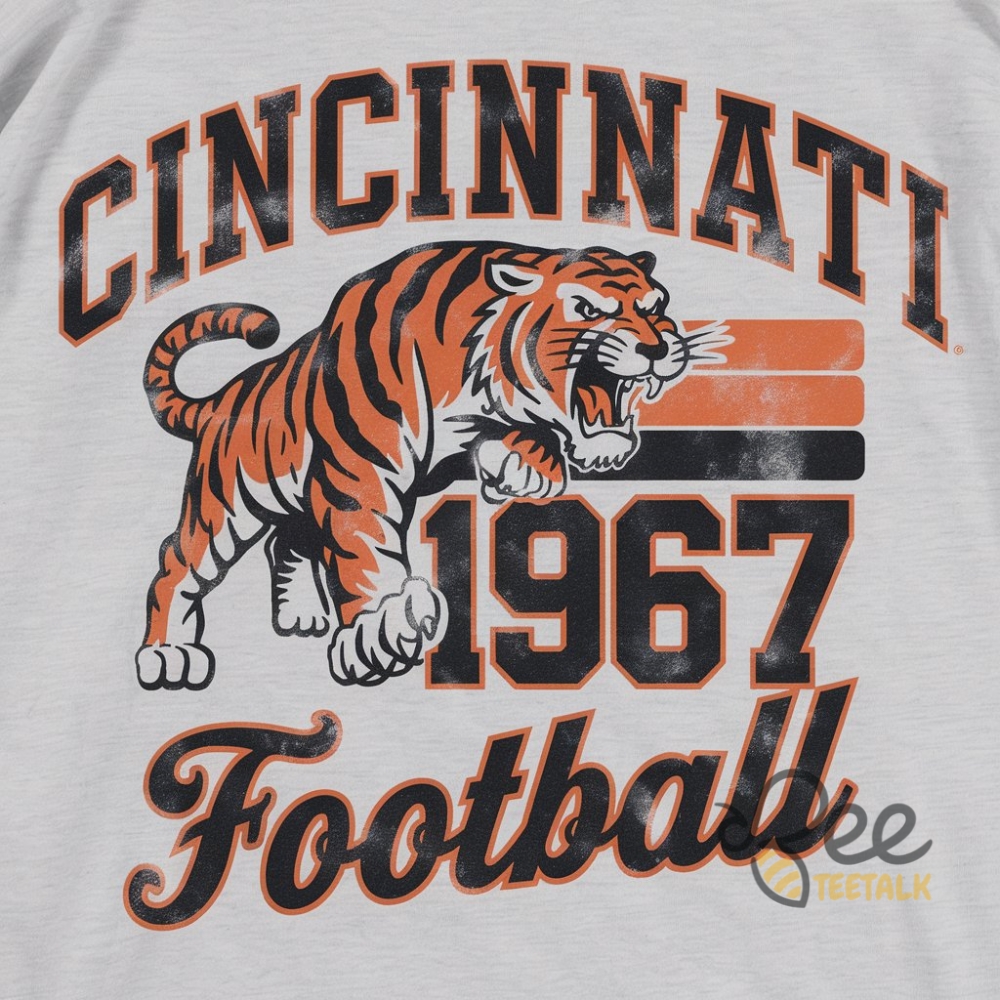 Vintage Cincinnati Bengals Football Shirt Retro Tiger Bengals Game Day Tee