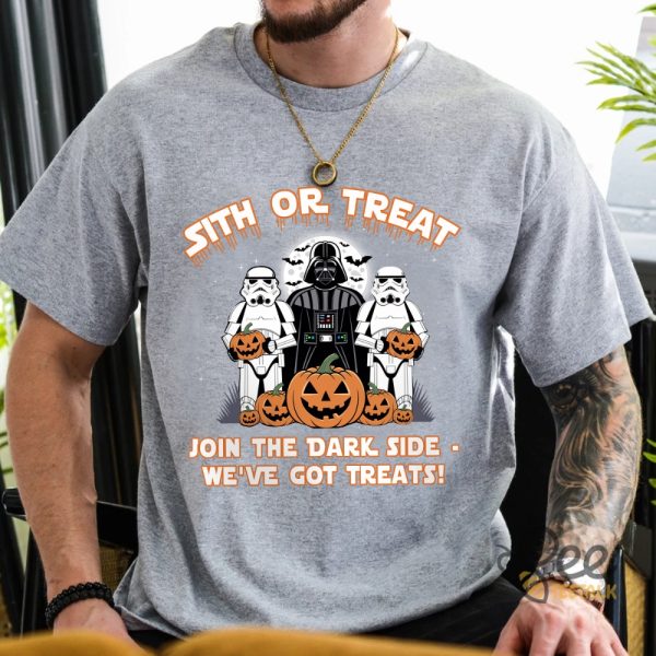 Funny Star Wars Halloween Shirt Sith Or Treat Join The Dark Side We Have Got Treats Darth Vader And Stormtroopers Tee beeteetalk 2