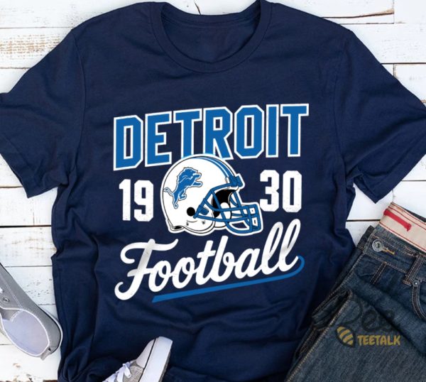 Retro Detroit Lions Football Helmet 1930 Vintage Shirt beeteetalk 2