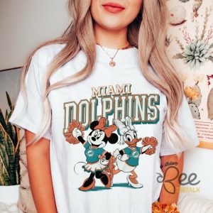 Nfl Miami Dolphins Minnie Mouse And Daisy Duck Cheerleading Shirt Disney beeteetalk 4