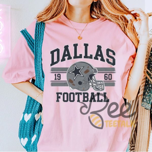 Vintage Dallas Cowboys Football Shirt Dallas Est 1960 Retro Football Helmet Tee Gift For Fans beeteetalk 2