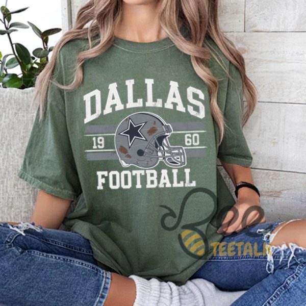 Vintage Dallas Cowboys Football Shirt Dallas Est 1960 Retro Football Helmet Tee Gift For Fans beeteetalk 5