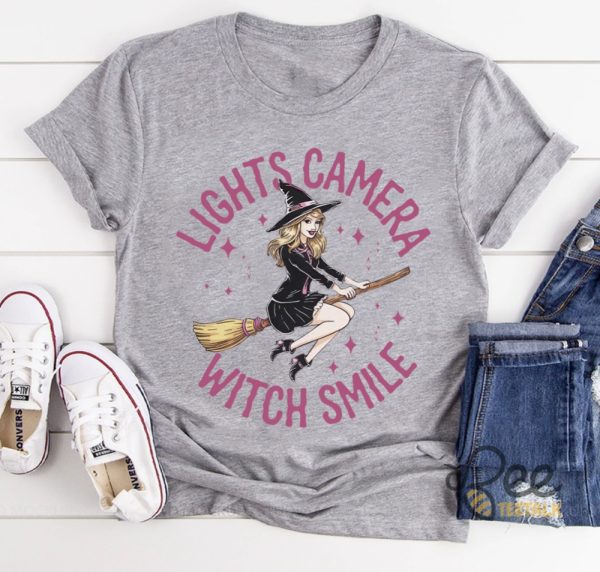 Swiftie Inspired Lights Camera Witch Smile Halloween T Shirt Sweatshirt Hoodie Cute Gift For Fans beeteetalk 1