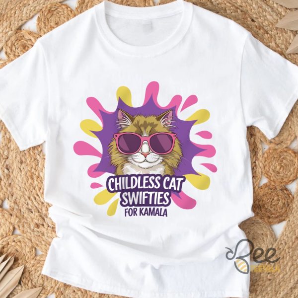 Childless Cat Swifties For Kamala Harris Shirt Taylor Swift beeteetalk 1