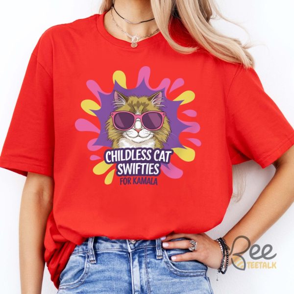 Childless Cat Swifties For Kamala Harris Shirt Taylor Swift beeteetalk 4