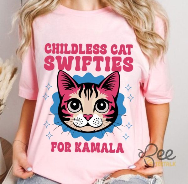 Childless Cat Swifties For Kamala Shirt Taylor Swift Vmas Endorsement For Kamala Harris Tee beeteetalk 3