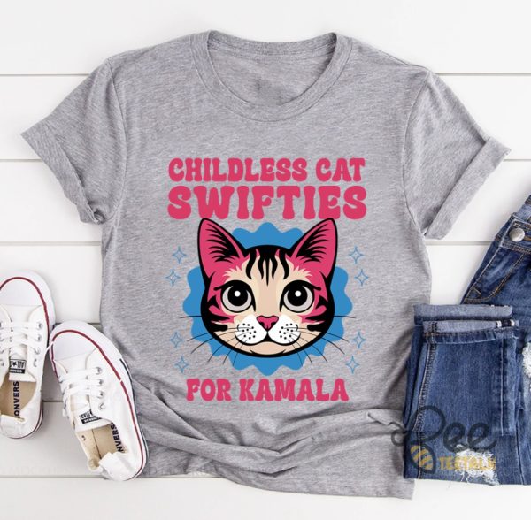 Childless Cat Swifties For Kamala Shirt Taylor Swift Vmas Endorsement For Kamala Harris Tee beeteetalk 4