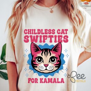 Childless Cat Swifties For Kamala Shirt Taylor Swift Vmas Endorsement For Kamala Harris Tee beeteetalk 5