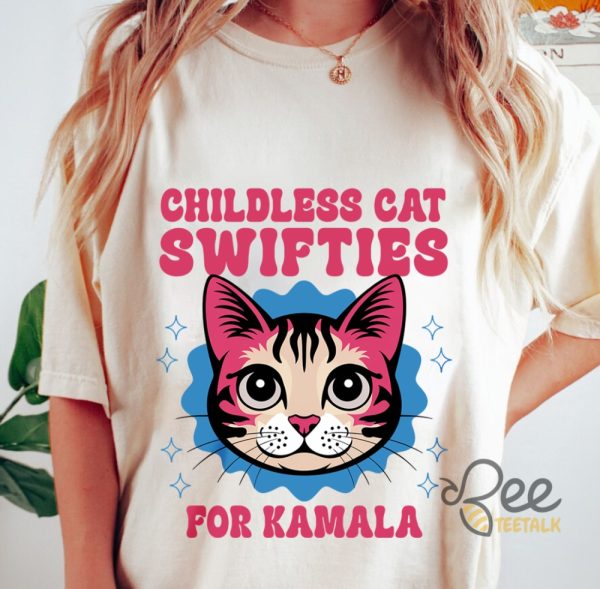 Childless Cat Swifties For Kamala Shirt Taylor Swift Vmas Endorsement For Kamala Harris Tee beeteetalk 5