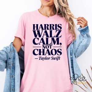 Kamala Harris Tim Walz 2024 Calm Not Chaos Graphic Tee Shirt For Swifties beeteetalk 3