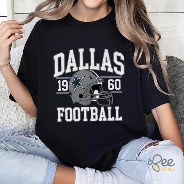 Vintage Dallas Cowboys Football Shirt Est 1960 Helmet Gift For Fans beeteetalk 1