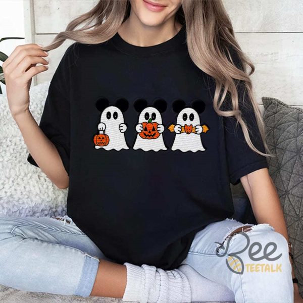 Trick Or Treat Mickey Ghosts Embroidered Sweatshirt T Shirt Hoodie Disney Halloween Spooky Gift beeteetalk 2