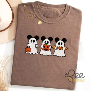 Trick Or Treat Mickey Ghosts Embroidered Sweatshirt T Shirt Hoodie Disney Halloween Spooky Gift beeteetalk 3