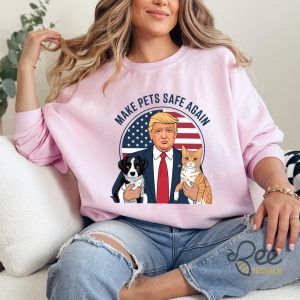 Donald Trump Make Pets Safe Again Shirt Cats And Dogs 2024 Debate Tee Trump For President Shirt Haitians Eating Pets Shirt beeteetalk 2