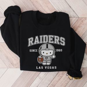 Hello Kitty Las Vegas Raiders Embroidered Sweatshirt T Shirt Hoodie Game Day Nfl Football Season Tee beeteetalk 2