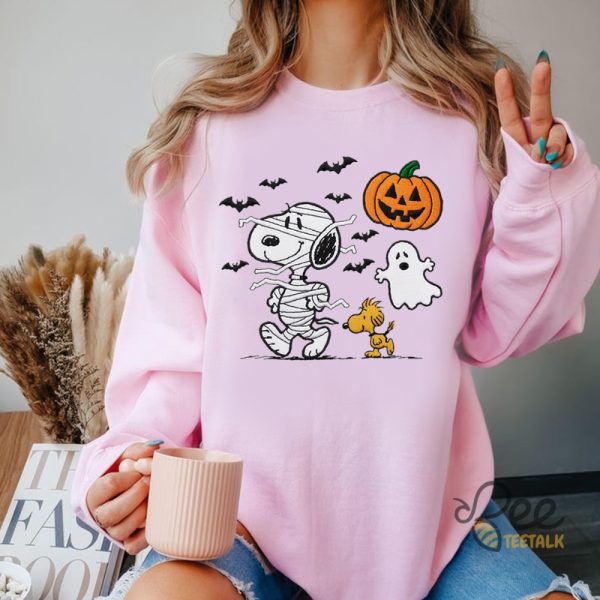 Cute Mummy Snoopy Halloween Embroidered Sweatshirt T Shirt Hoodie beeteetalk 4