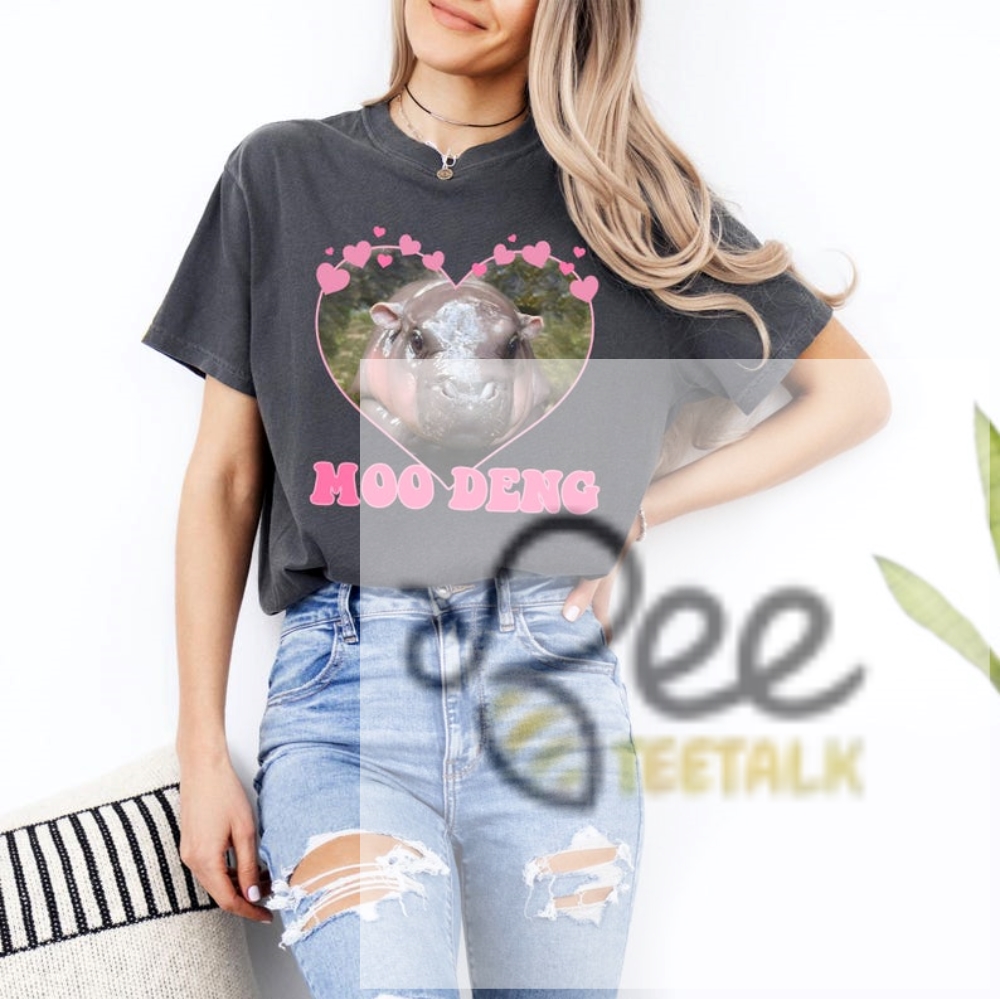 Moo Deng Bouncy Pig In Thailand Shirt Moo Deng Khao Kheow Open Zoo Cute Baby Hippo Tshirt For Hippo Lover