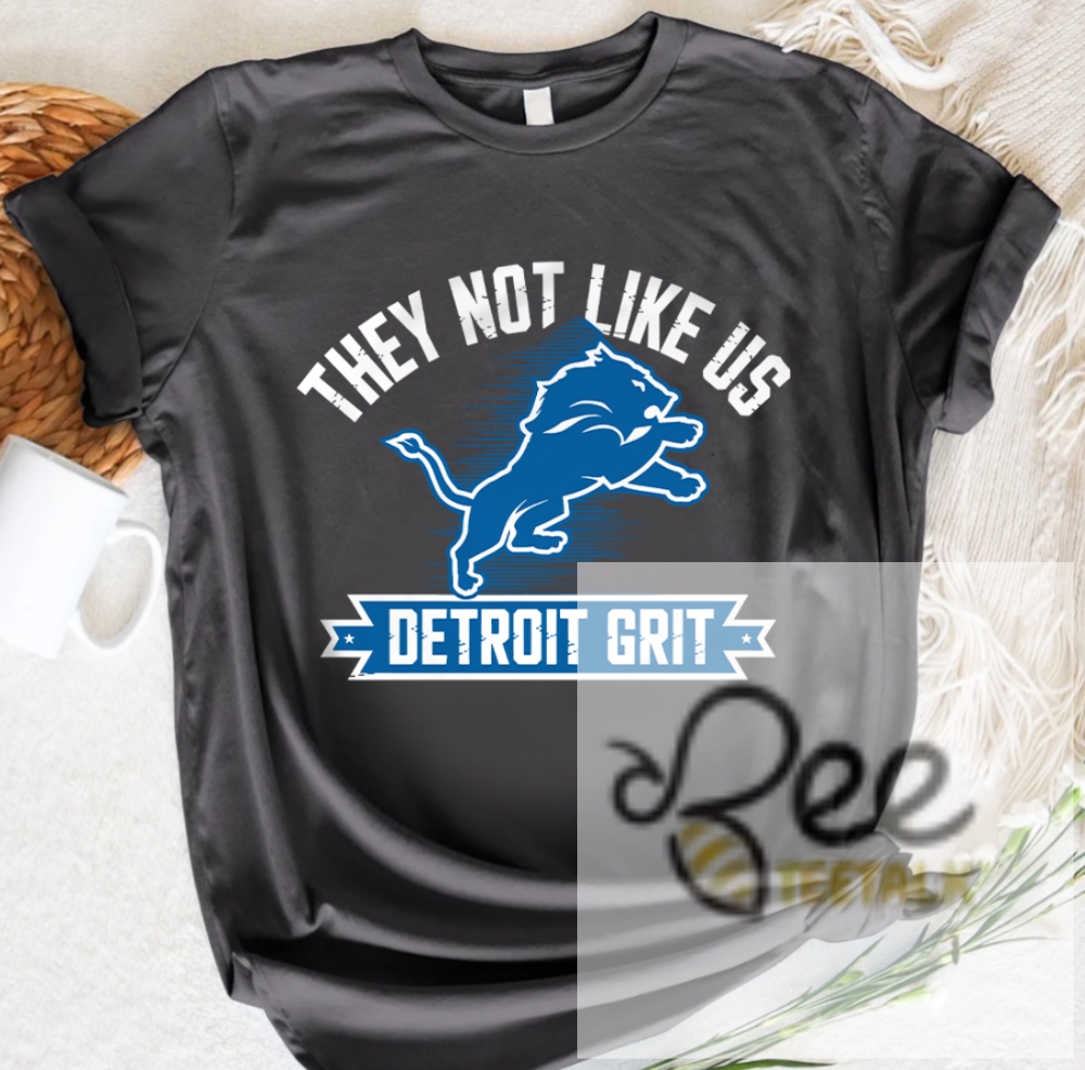 Vintage Detroit Lions Football Tshirt Sweatshirt Hoodie They Not Like Us Detroit Grit Game Day Tee Shirt