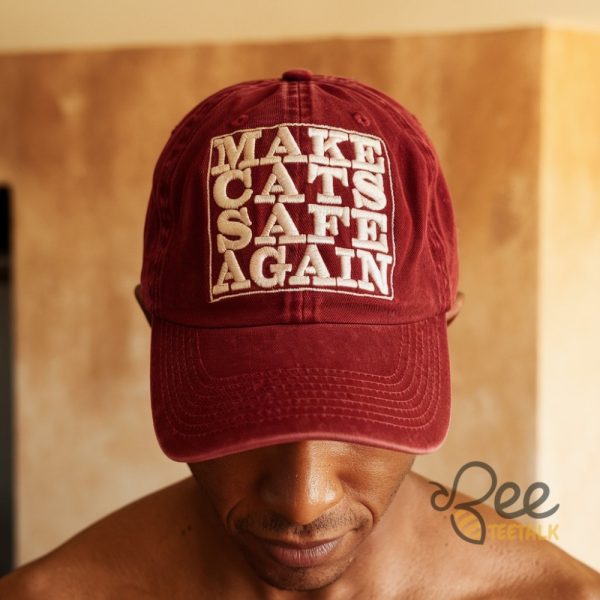 Make Cats Safe Again Vintage Dad Hat Funny Donald Trump 2024 Maga Embroidered Baseball Caps beeteetalk 2