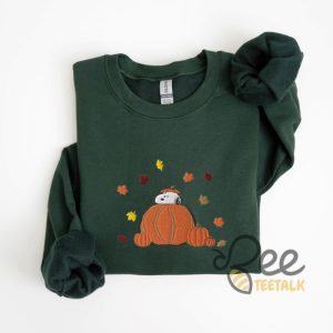 Snoopy Fall Embroidered Sweatshirt T Shirt Hoodie Snoopy Pumpkins Crewneck Sweater Autumn Peanuts Halloween Shirts beeteetalk 5