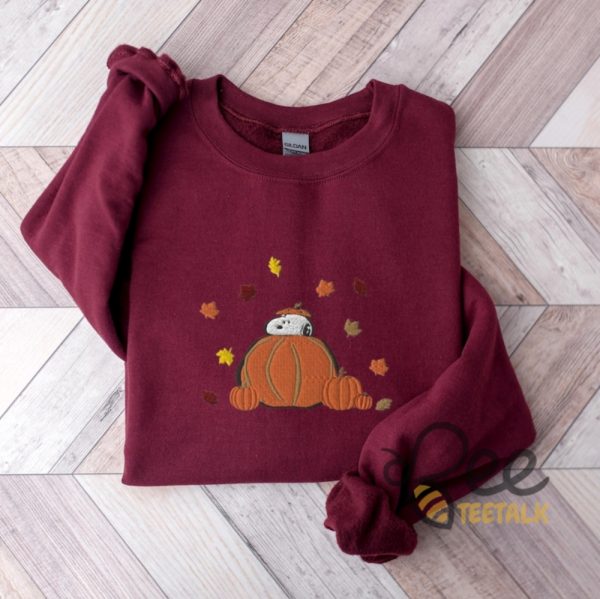 Snoopy Fall Embroidered Sweatshirt T Shirt Hoodie Snoopy Pumpkins Crewneck Sweater Autumn Peanuts Halloween Shirts beeteetalk 7