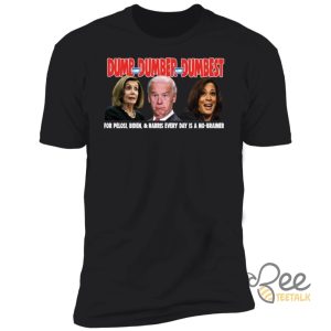 Pelosi Biden Harris Dumb Dumber Dumbest Shirt Every Day Is A No Brainer Sweatshirt T Shirt Hoodie beeteetalk 4