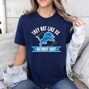 Detroit Football Tshirt Sweatshirt Hoodie They Not Like Us Detroit Grit Shirt Lions Game Day Shirt beeteetalk 2