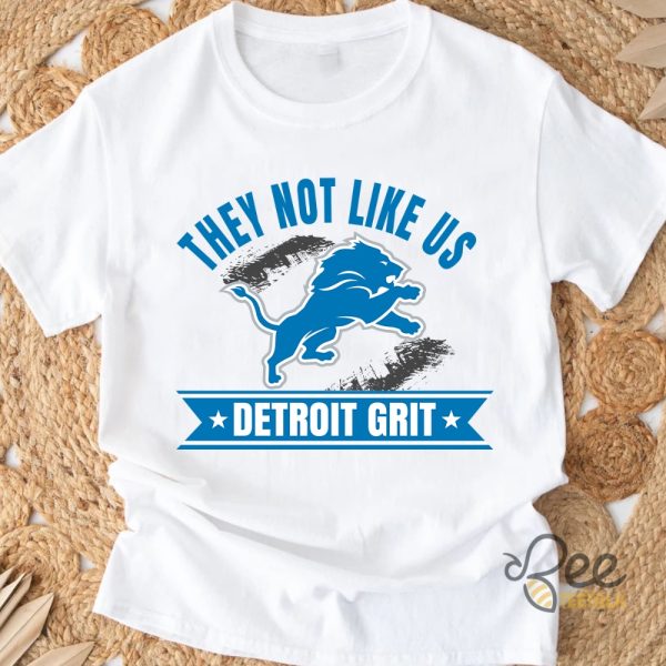 Detroit Football Tshirt Sweatshirt Hoodie They Not Like Us Detroit Grit Shirt Lions Game Day Shirt beeteetalk 3