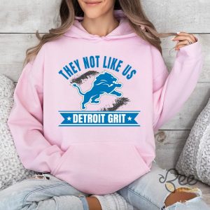 Detroit Football Tshirt Sweatshirt Hoodie They Not Like Us Detroit Grit Shirt Lions Game Day Shirt beeteetalk 4