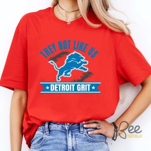 Detroit Football Tshirt Sweatshirt Hoodie They Not Like Us Detroit Grit Shirt Lions Game Day Shirt beeteetalk 5