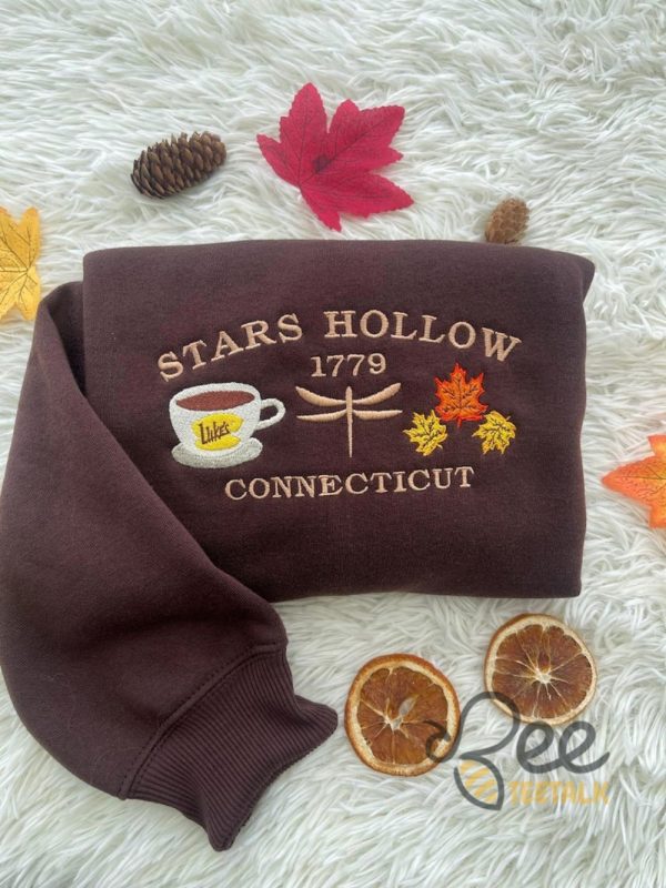 Gilmore Girls Embroidered Sweatshirt T Shirt Hoodie Stars Hollow 1779 Connecticut Embroidery Tee Thanksgiving Autumn Gift For Book Lovers beeteetalk 1