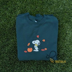 Embroidered Snoopy Hugs Woodstock Sweatshirt T Shirt Hoodie The Peanuts Pumpkin Fall Embroidered Crewneck Halloween Tee Shirt beeteetalk 8