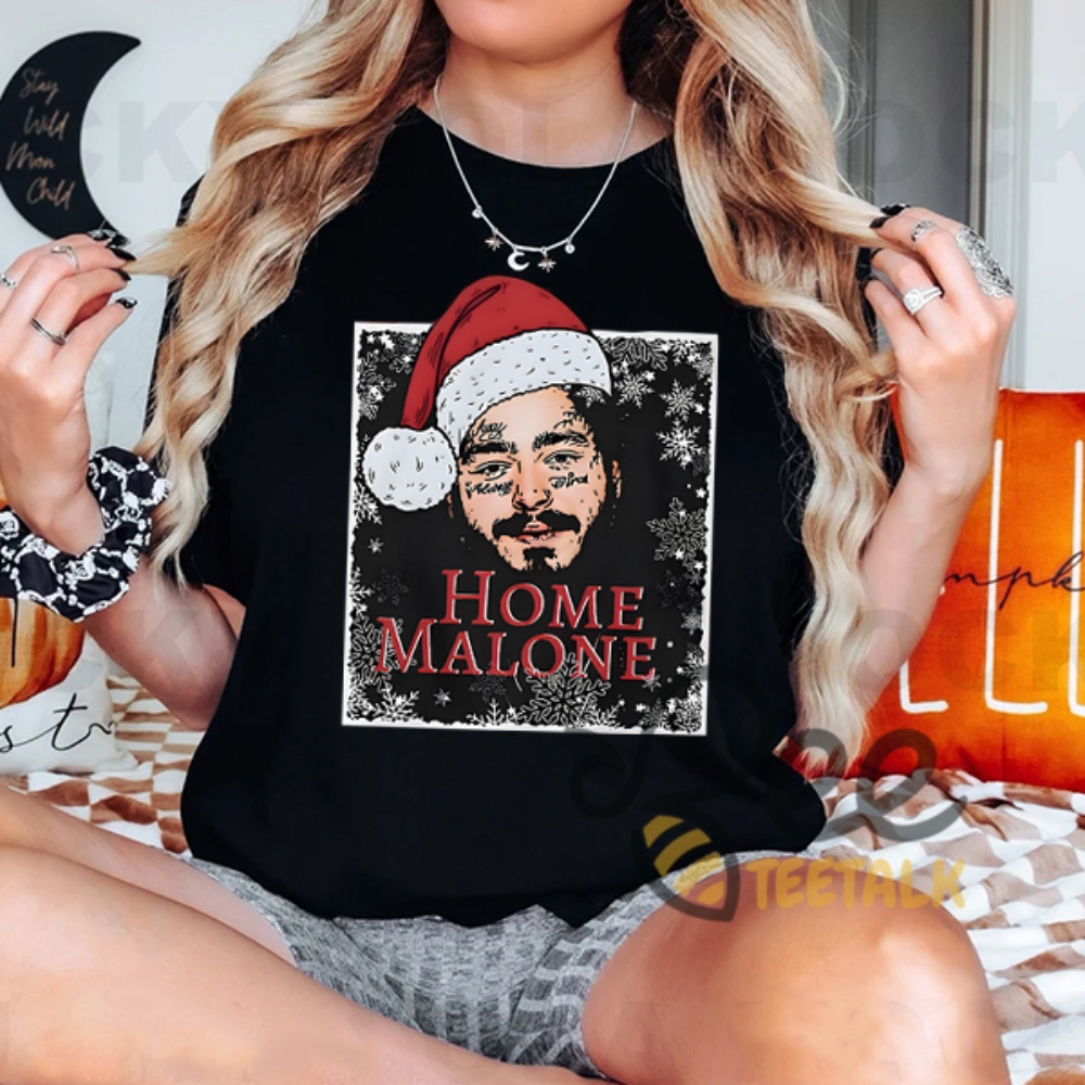 Home Malone Sweatshirt T Shirt Hoodie Funny Post Malone Christmas Shirt Home Alone Ghost Malone Shirt