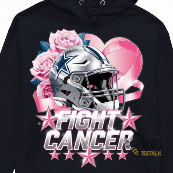 Fight Cancer Breast Cancer Dallas Cowboy Shirt Nfl Football Gift beeteetalk 1