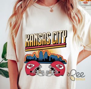 Kansas City Chiefs T Shirt Sweatshirt Hoodie Football Skyline Shirt Kc Chiefs Fan Proud Champions Gift - | Beeteetalk High-quality Image