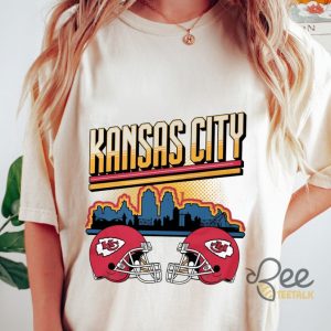 Kansas City Chiefs T Shirt Sweatshirt Hoodie Football Skyline Shirt Kc Chiefs Fan Proud Champions Gift beeteetalk 3