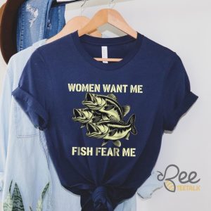 Women Want Me Fish Fear Me Vintage T Shirt Retro Bass Fisher Meme Sarcastic Shirt Fishing Gifts beeteetalk 2