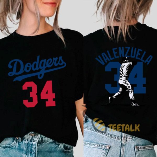 Rip Fernando Valenzuela Shirt 34 La Baseball Fernando El Toro Memorial T Shirt Sweatshirt Hoodie Graphic Tee beeteetalk 2