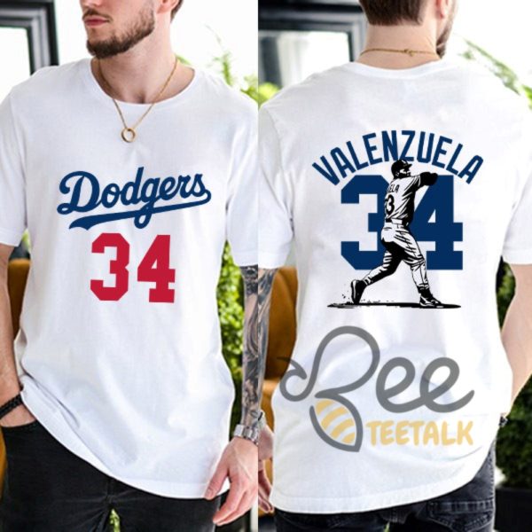 Rip Fernando Valenzuela Shirt 34 La Baseball Fernando El Toro Memorial T Shirt Sweatshirt Hoodie Graphic Tee beeteetalk 3