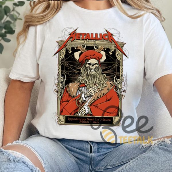 Metallica Tonight M72 World Tour In Milan Italy Poster T Shirt Sweatshirt Hoodie Graphic Tee 2024 beeteetalk 2